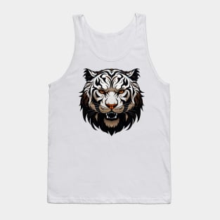 Tiger Head Cartoon illustration Tank Top